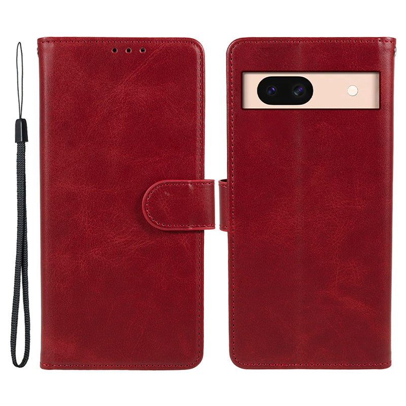 Mobile Phone Cover for Google Pixel 8a Case Magnetic Clasp PU Leather Stand Shell Wallet - Black Mobile Phone Cover for Google Pixel 8a Case Magnetic Clasp PU Leather Stand Shell Wallet - Black